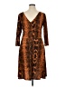 Metrostyle Animal Print Brown Cocktail Dress Size 16 - photo 2