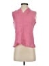 Talbots 100% Linen Pink Sleeveless Button-Down Shirt Size 4 - photo 1