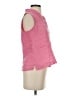 Talbots 100% Linen Pink Sleeveless Button-Down Shirt Size 4 - photo 4