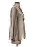 NY Collection Metallic Silver Long Sleeve Blouse Size S - photo 4