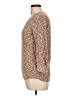 Christopher & Banks 100% Cotton Tweed Brown Pullover Sweater Size L - photo 5