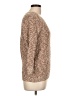 Christopher & Banks 100% Cotton Tweed Brown Pullover Sweater Size L - photo 4