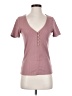 Wishlist Pink Short Sleeve Henley Size S - photo 1