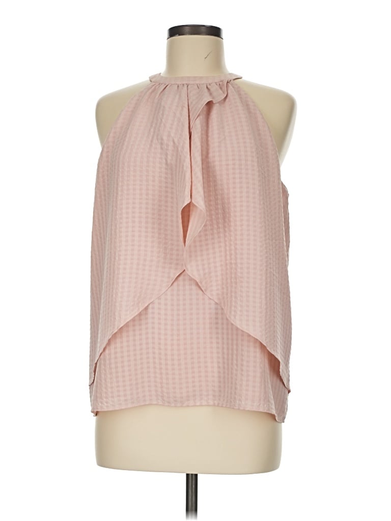 Pre-owned Ann Taylor Tank Top Pink Halter Neckline Tops