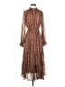 In Loom 100% Polyester Brown Casual Dress Size S - photo 1