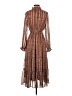 In Loom 100% Polyester Brown Casual Dress Size S - photo 2