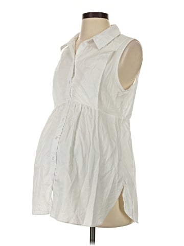 Seraphine Sleeveless Button-Down Shirt (view 1)