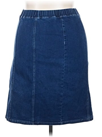 Shein Curve Denim Skirt (view 2)