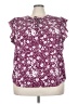 Fun2Fun Burgundy Short Sleeve Blouse Size 3X - photo 1