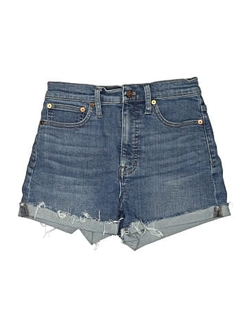 Madewell High-Rise Denim Shorts in Quintell Wash: TENCEL&trade; Lyocell Edition (view 1)