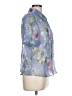 Miss Dorby 100% Polyester Floral Blue Short Sleeve Blouse Size 12 - photo 4