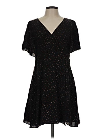 Madewell Cape-Sleeve Mini Dress in Metallic Dots (view 1)