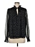 Ann Taylor LOFT 100% Polyester Polka Dots Black Long Sleeve Blouse Size M - photo 1