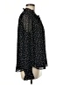 Ann Taylor LOFT 100% Polyester Polka Dots Black Long Sleeve Blouse Size M - photo 4