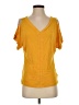 Worthington Yellow Short Sleeve Top Size S (petite) - photo 1