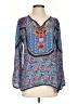 Tolani Blue 3/4 Sleeve Blouse Size S - photo 1