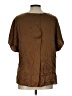 Unbranded 100% Silk Brown Short Sleeve Silk Top Size L - photo 2