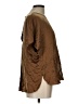 Unbranded 100% Silk Brown Short Sleeve Silk Top Size L - photo 4