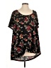 Lularoe Floral Black Short Sleeve T-Shirt Size 1X (Tall & Curvy) - photo 1