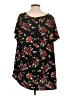 Lularoe Floral Black Short Sleeve T-Shirt Size 1X (Tall & Curvy) - photo 2