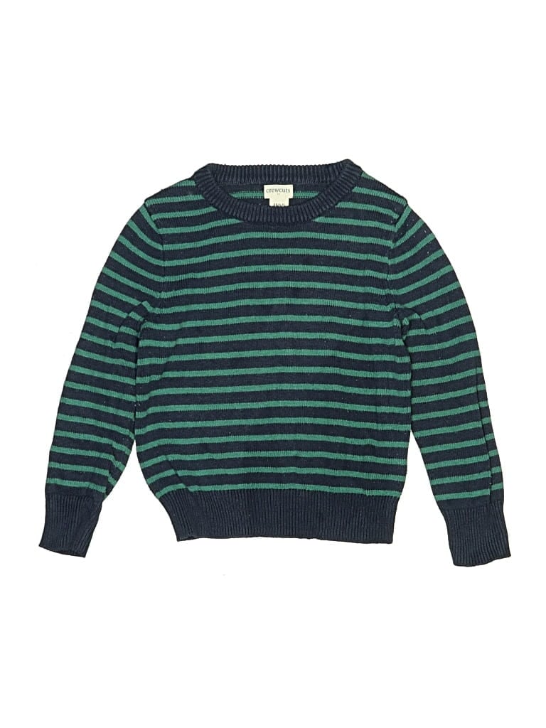 Pre-owned Crewcuts Outlet Kids' Pullover Sweater In Green