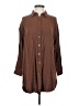 Crescent 100% Rayon Brown Long Sleeve Blouse Size S - photo 1