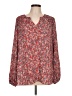Adrienne Vittadini 100% Polyester Red Long Sleeve Blouse Size L - photo 1