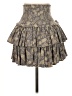 Unsubscribed 100% Elastic Paisley Gray Casual Skirt Size 0 - photo 1