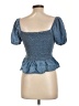 iris 100% Lyocell Blue Short Sleeve Top Size L - photo 2