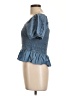 iris 100% Lyocell Blue Short Sleeve Top Size L - photo 5