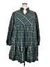 Assorted Brands Plaid Green Casual Dress Size 2X - photo 1