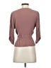 Blush 100% Rayon Brown 3/4 Sleeve Blouse Size S - photo 2