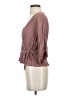 Blush 100% Rayon Brown 3/4 Sleeve Blouse Size S - photo 5