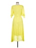 DKNY 100% Polyester Yellow Cocktail Dress Size 8 - photo 2