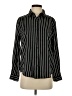 Ambiance Stripes Black Long Sleeve Blouse Size S - photo 1