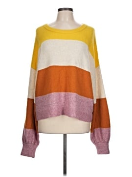 Madewell Striped Gladwell Balloon-Sleeve Pullover Sweater (view 1)