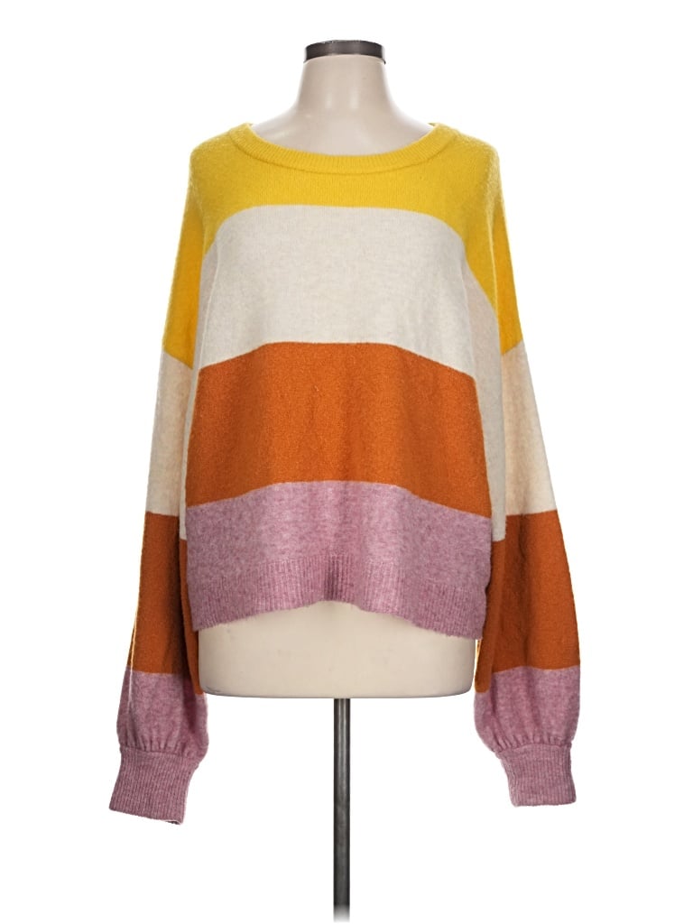 Pre-owned Madewell Pullover Sweater In Yellow