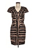 Assorted Brands 100% Cotton Stripes Brown Cocktail Dress Size 8 - photo 1