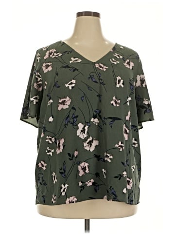 French Grey Short Sleeve Blouse (view 1)