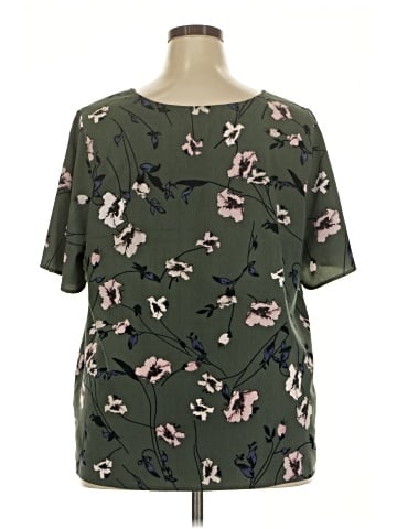 French Grey Short Sleeve Blouse (view 2)