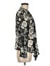 J.Jill 100% Silk Floral Black Blouse Size M (estimated) - photo 4