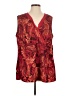 Blue Diamond Plus Red Sleeveless Blouse Size 1X - photo 1