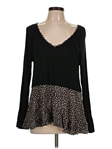 Hem & Thread Long Sleeve Top (view 1)