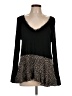Hem & Thread Black Long Sleeve Top Size L - photo 1