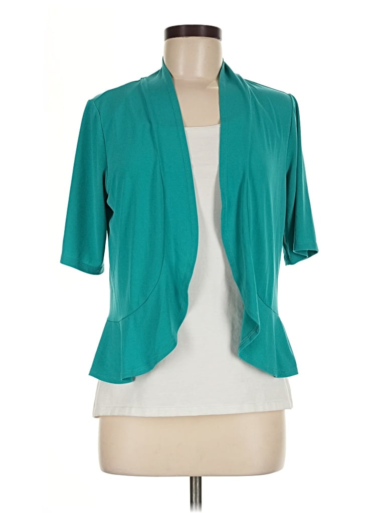 Pre-owned Susan Graver Kimono In Teal