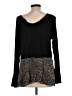 Hem & Thread Black Long Sleeve Top Size L - photo 2