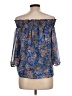 Veronica M. 100% Polyester Blue 3/4 Sleeve Blouse Size L - photo 2