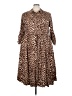 Torrid Animal Print Brown Casual Dress Size 3X Plus (3) - photo 1