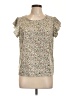 Unbranded 100% Polyester Ivory Short Sleeve Blouse Size L - photo 1