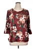 C'est La Vie 100% Polyester Burgundy 3/4 Sleeve Blouse Size 1X - photo 1